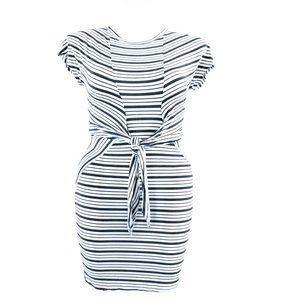 Altar’d State Midi Shirt Dress Striped Tie Front